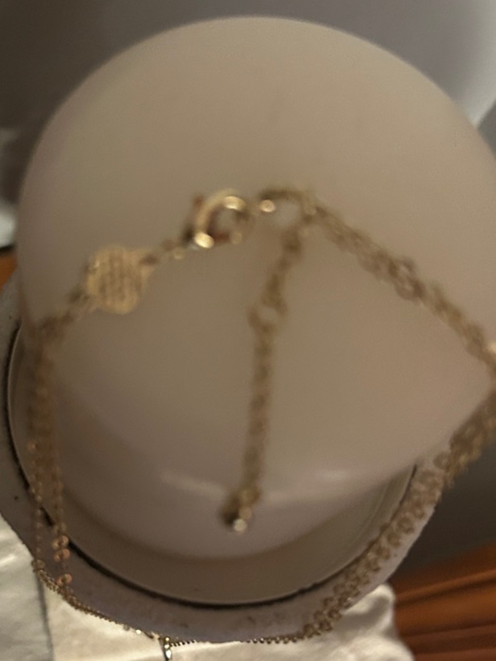 Double Chain Necklace with Two Gorgeous Enamel Charms with Gold Finish - Picture 9 of 9